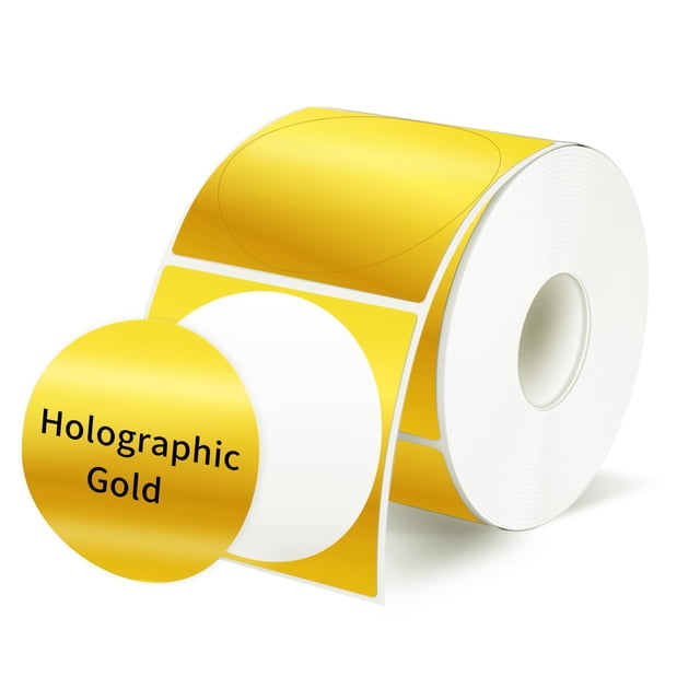 Etiquetas térmicas STARLIBOO holográficas redondas de 5 cm, 300 etiquetas