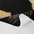 thumbnail image 5 of Castle Fairy Safari Bear Twin Quilt Set,Woodland Animal Twin Coverlet Set,Black Cream, 5 of 7
