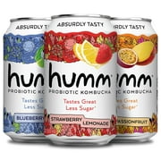 Humm Kombucha Original Favorites Variety Pack, 12 Pack, 12 oz Cans