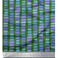 thumbnail image 1 of Soimoi Green Poly Georgette Fabric Brush Stroke Abstract Decor Fabric Printed Yard 42 Inch Wide, 1 of 3