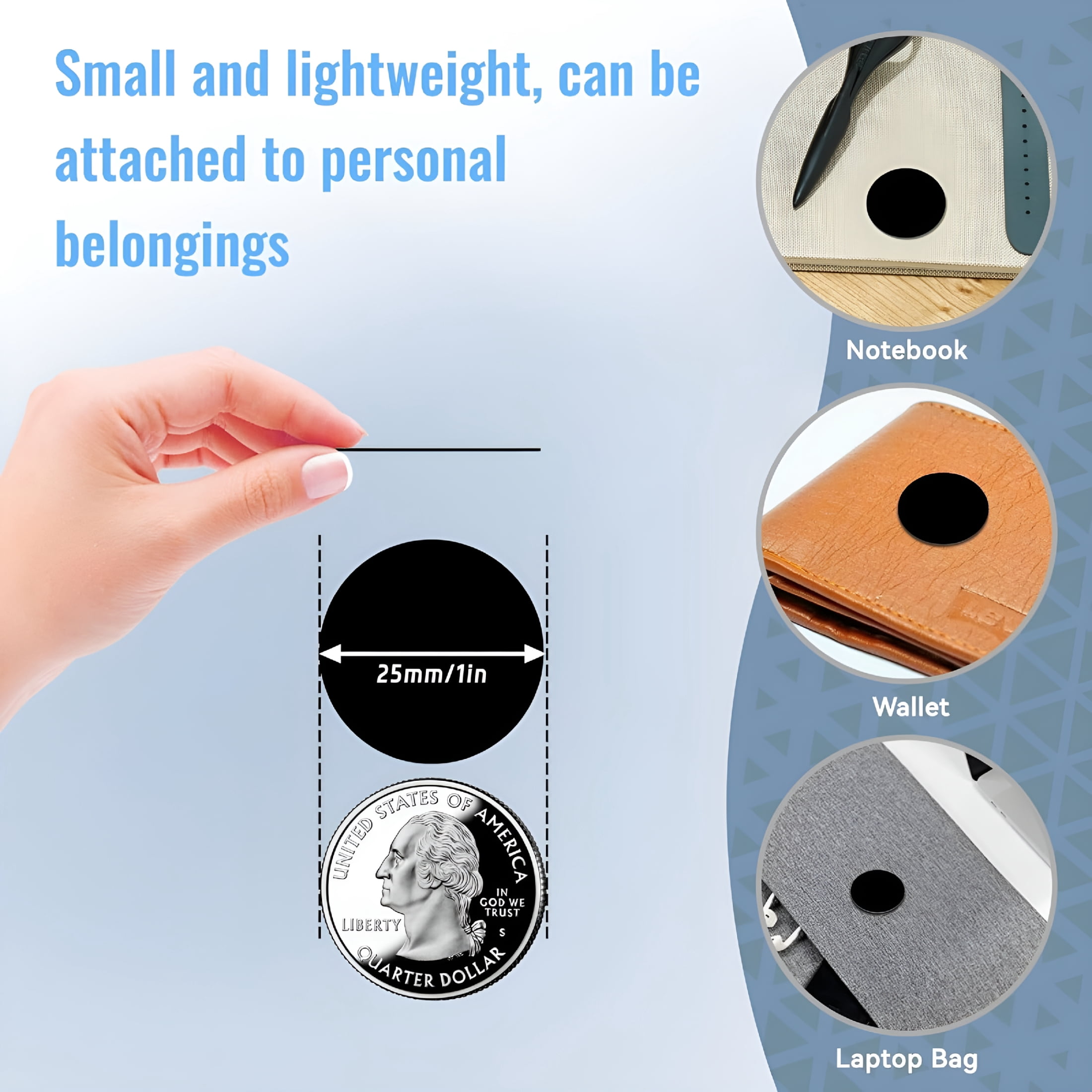 GJX NFC Tags NTAG215, NFC Coins, Black NFC Stickers Round 13.56MHz NFC Chip with Adhesive Back, Compatible with NFC Enabled Phones - Black NFC Coin (With Adhesive) 25mm - 100 Pcs