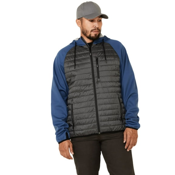 Wrangler Men's Atg All-Terrain Outrider Zip-Front Hooded Jacket Blue Large  US