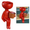 thumbnail image 3 of Escritorio Mesa Maceta Maceta Resina Florero Oficina/Decoración del hogar rojo Sharpla florero suculento, 3 of 8