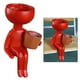 thumbnail image 3 of Maceta con cabeza Cola maceta de resina pequeña para interior hogar rojo florero suculento, 3 of 8
