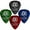 Red( Light), variant on D'Addario Black Pearl Celluloid Guitar Picks, 100 pack, Heavy