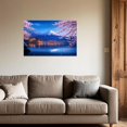 thumbnail image 4 of ZHONGYUTONG Japanese Wall Art Pink Cherry Blossom Pictures for Bedroom Japan Landscape Poster Prints Sakura Canvas Painting Framed Ready to Hang (24.00" x 36.00"), 4 of 4