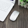 thumbnail image 4 of SHARE SUNSHINE 2.4G Wireless Mouse 3 DPI Silent Rechargeable Silver for Desktop Laptop, 4 of 6