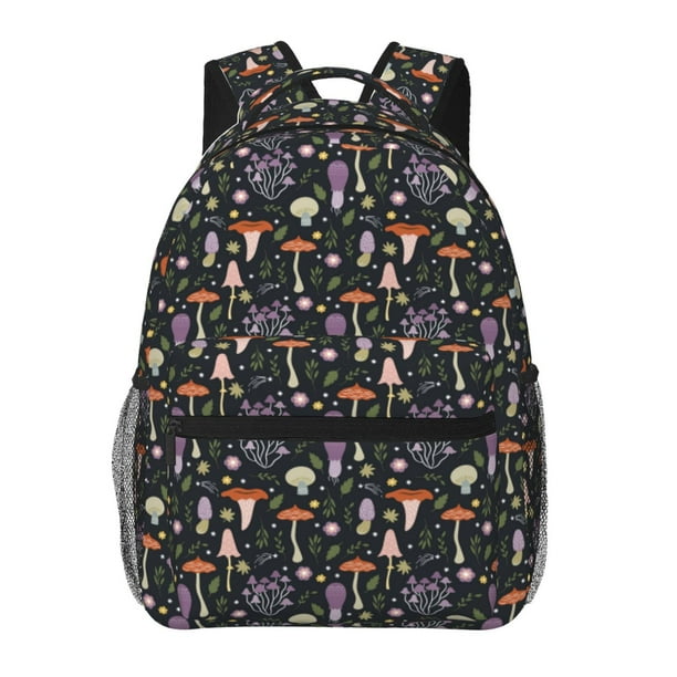 Fotbe Mushroom Mochila Casual con Estampado para Escuela, Viajes y Actividades al Aire Libre - Duradera, Ligera y Cómoda