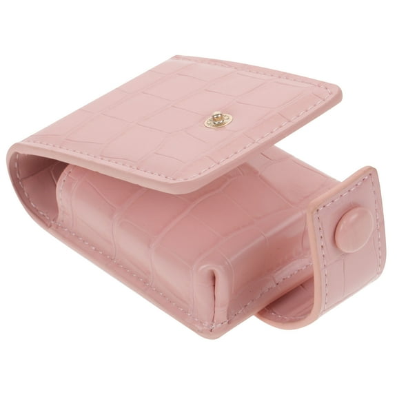 Tineasur Portable Lipstick Bag Pink Pu 1Pcs