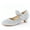Glitter Silver, variant on Flower Girl dress Low Heels Flat Princess Ballet Dress Shoes Mary Janes for Party Wedding School White Size 13.5M little kid