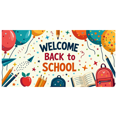 thumbnail image 3 of Welcome Back to School Banner Colorful Bus Crayons Globe Background Backdrop Classroom Supplies Decorations Party School Event Classroom Decor, 3 of 4