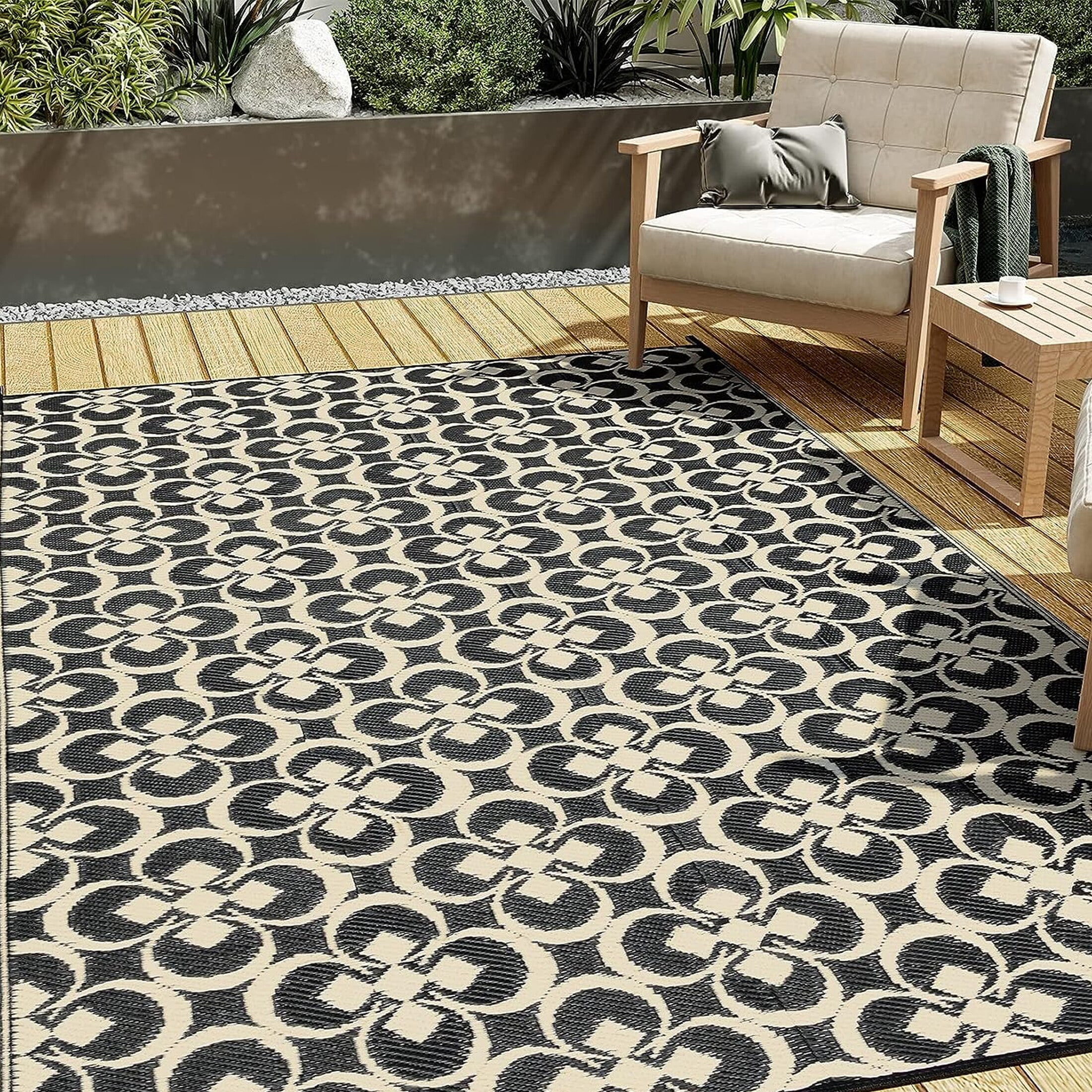 HUGEAR Outdoor Plastic Rugs on Sale Clearance 5'x8' for Patios
