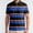 Blue, variant on Polo T Shirts for Men Stripe Casual Breathable Short Sleeved Top Golf Buckle Button Collar Classic Shirts for Men Blue L