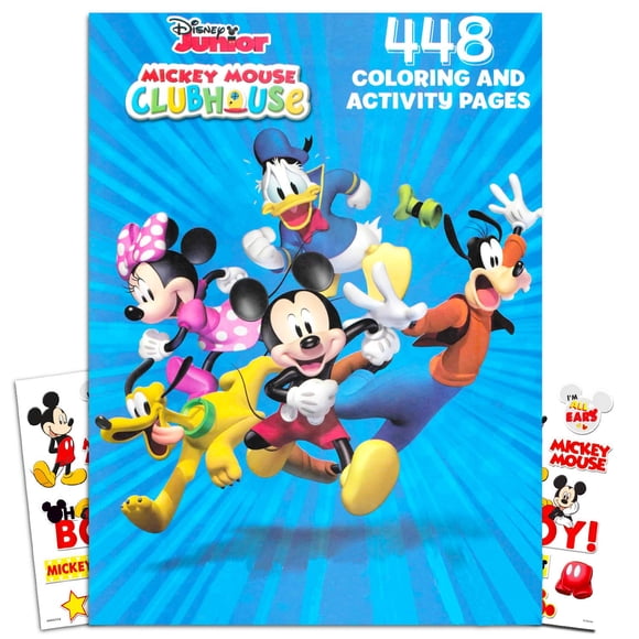 Paquete de libros para colorear Disney Mickey Mouse con pegatinas y rompecabezas