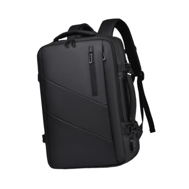 Mochila de viaje de negocios para hombres, resistente bolsa para portátil para viajes de negocios universitarios. Negro