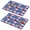Pioneer Flower Floral, variant on Placemat, Pioneer Flower Floral Print Pattern Place Mats Table Mat Set Of 2, PVC Washable Placemats for Party Kitchen Dining Decoration, 18x12 Inch, Fade Resistant
