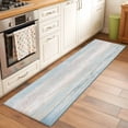 thumbnail image 2 of Hallway Runner Rug 2'x6', Blue Beige Farmhouse Long Non-slip Runner Rugs, Vintage Wooden Striped Washable Outdoor Indoor Throw Floor Carpet Mat for Living Room/Bedroom/Kitchen/Office/Laundry, 2 of 9