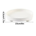 thumbnail image 3 of White Scandinavian Plastic Tea Tray - 29x29x7.5cm RecServing Tray for Living Room | Waterproof Cup & Fruit Holder | Foldable Design | Lightweight & Easy to Clean | Set, 3 of 4