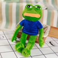 thumbnail image 2 of 45CM Pepe Frog Plush Toy Sad Male Ugly Baby Big Mouth Crying Face Peripheral Dolls Send Friends Funny Christmas Birthday Gifts, 2 of 5