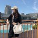 thumbnail image 5 of Bolso bandolera de hombro de lona suave Bolsos casuales de gran capacidad (negro), 5 of 6