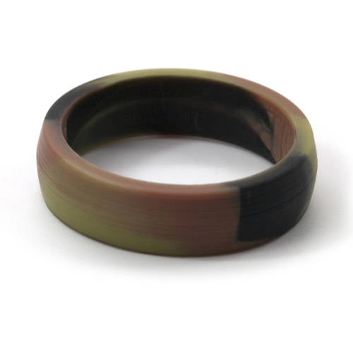 6mm HR Camo and Red Silicone Rings, 2-Pack