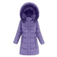 thumbnail image 5 of Winter Coats for Women Longline Quilted Coat With Detachable Hood Winter Warm Thickened Down Alternative Jacket Outerwear For Cold Weather Winter Jackets for Women, 5 of 5