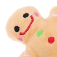 thumbnail image 3 of LEEYNEER 1Set Plush Dog Pet Toy Cartoon Gingerbread Man Shape Brown For Christmas Celebration, 3 of 8