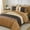 Brown-California King, variant on Queen Black and Gray Striped Plaid 7 Piece Bed-in-a-Bag Bedding Set