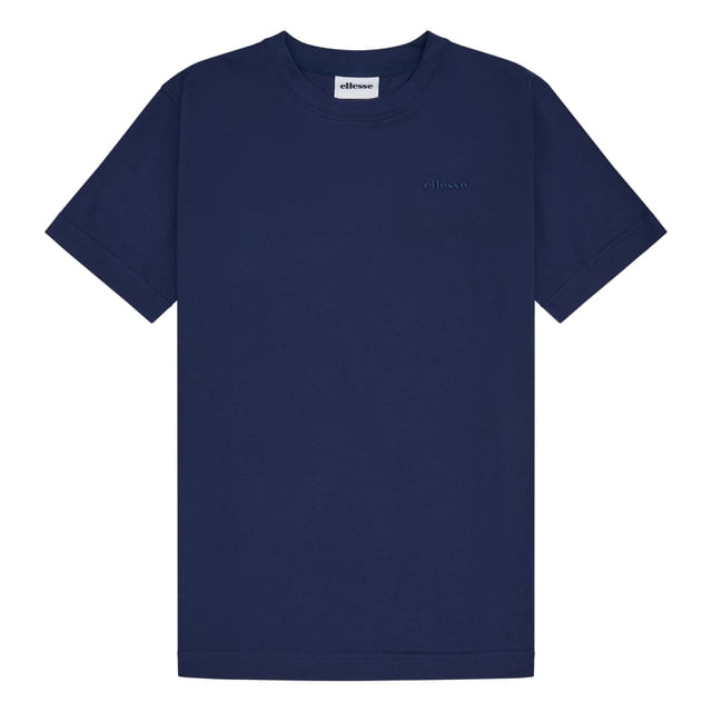 ellesse Camiseta para hombre - ACCIANO, manga corta, cuello redondo, logotipo, algodón, liso Azul oscuro 2XL (XX-Large)
