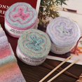 thumbnail image 3 of LCXmlly Braided Thread 1 Roll Vibrant Color Soft Touch Knitting Thread Warm Breathable DIY Sweater Scarf Gradient Crochet Yarn Clothing Accessories, 3 of 8