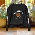 thumbnail image 7 of AKOEE Womens Crewneck Sweatshirts Football Printed Loose Pullover Graphic Sweatshirt Long Sleeve Tops Fall (XL, Black), 7 of 7
