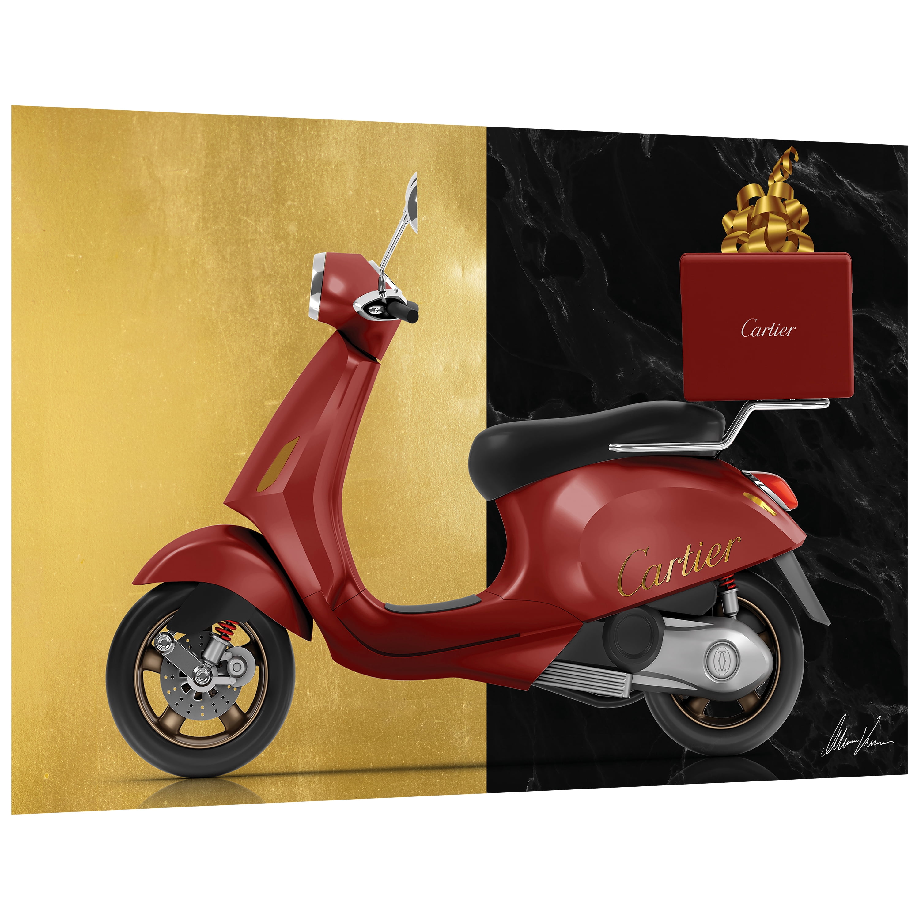 Special Delivery Frameless Free Floating Tempered Glass Panel Graphic Wall Art , 32" x 48" each