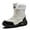 Black-White, variant on Faux Fur Lined Snow Boots for Women Waterproof Warm Winter Shoes Mid Calf Outdoor Hiking Boots