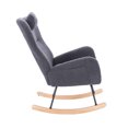 thumbnail image 4 of EBQOSK Teddy Upholstered Nursery Rocking Chair for Living Room Bedroom Dark Gray, 4 of 7