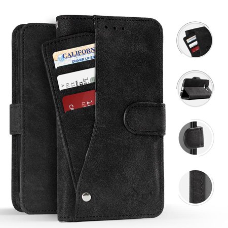 Zizo Slide Out Wallet Series compatible with iPhone X Case with Credit Card IDs Holder iPhone XS