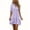 Purple, variant on Womens Summer Gingham Shirt Dress Casual Short Sleeve V Neck Button Tiered Mini Dress Casual Plaid Dress