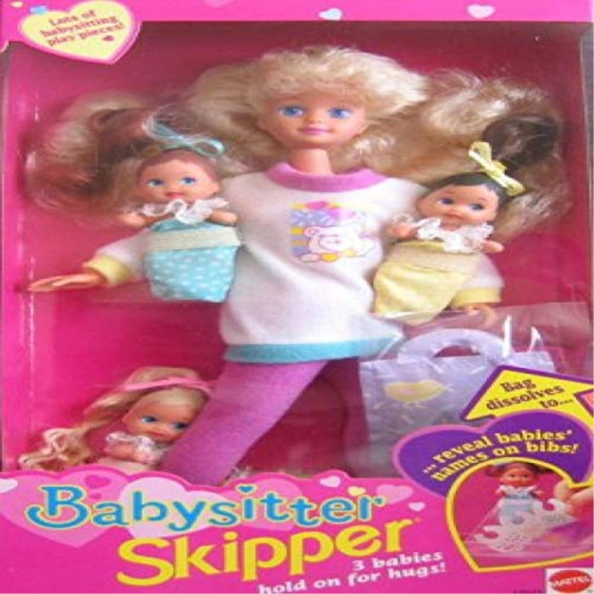 Barbie Babysitter SKIPPER Doll w 3 Babies! (1994)
