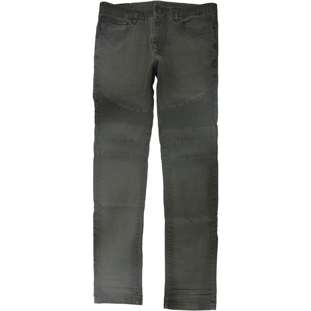 Rogue State Jeans Droits Texturés pour Hommes, Vert, 31W x 32L