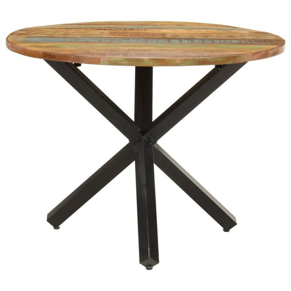 vidaXL Dining Table Round 39.4"x39.4"x29.5" Solid Reclaimed Wood