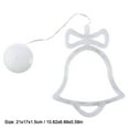 thumbnail image 2 of Christmas Bell Window Light, Christmas Bell with Bow Lights LED Santa Hanging Christmas Lights Christmas Lighted with Suction Cup Battery Operated Christmas Light for Xmas Tree Party Decor, 2 of 6
