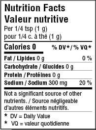 Sel assaisonné Great Value