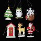 thumbnail image 1 of Fiudx Liquidación de ahorros de verano Colgante de decoración navideña de Papá Noel, artesanía de resina para el hogar, colgante de árbol de Navidad, 1 of 7