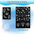 thumbnail image 2 of Window Static Clings Stickers Decal 7.9"x11.8"9 Sheets with 33PCS Line Art White Leaves Patterns Decorative Removable Spring Window Sticker Cling Home Office Decor for Glass Window Mirror Colorful, 2 of 9