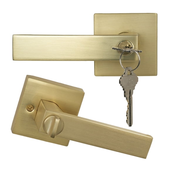 Poignée de Serrure de Porte Carrée Conçue pour Portes Intérieures - Entrée