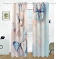 thumbnail image 2 of Pastel Butterflies in Wall Black Out Curtains 72 Inch Length Curtains for Sliding Glass Doors Bedroom Living Room 2 Pack, 2 of 6