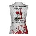 thumbnail image 3 of Custom Name I Play Golf I Drink Wine Women Sleeveless Polo XS-4XL, 3 of 5