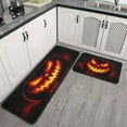 thumbnail image 3 of Halloween Kitchen Rug Set of 2 Non Skid Kitchen Mats for Floor,Scary Night Halloween Horror Pumpkin Kitchen Rugs and Mats for Bathroom,Room Bedroom (47x17+30x17 inches), 3 of 7