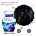 thumbnail image 6 of JAGASY Northern Lights Handmade Urn for Ashes Adult Male, Blue Urns for Human Ashes Keepsake, Starry Sky Decorative Urns for Sister, Mountain Small Cremation Urn for Brother, (3 Inch), 6 of 7