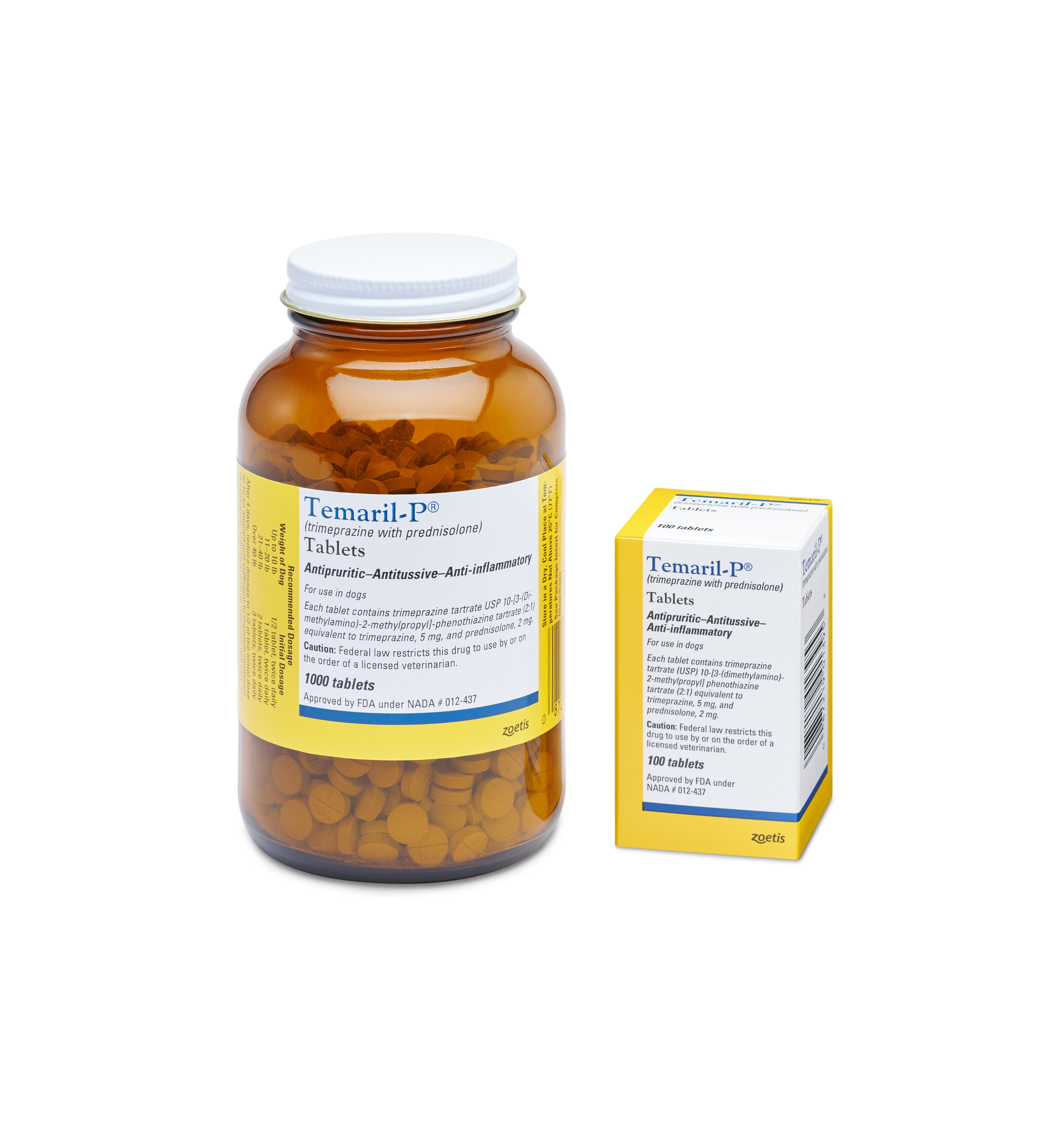 Temaril-P 5mg-2mg (trimeprazine with prednisolone) Tablet