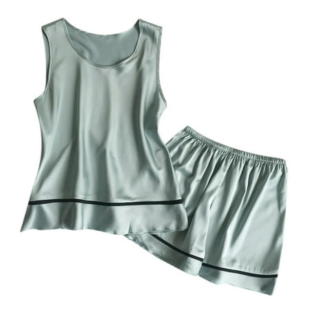 

WZHKSN Women Sleeveless Sleepwear Shorts Pajama Set